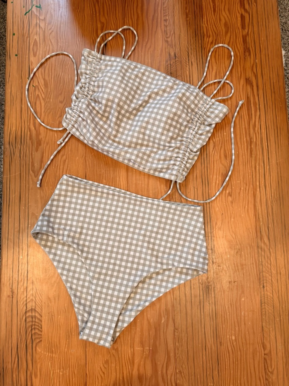 Two Piece Gingham Swim - August Top & Bottoms